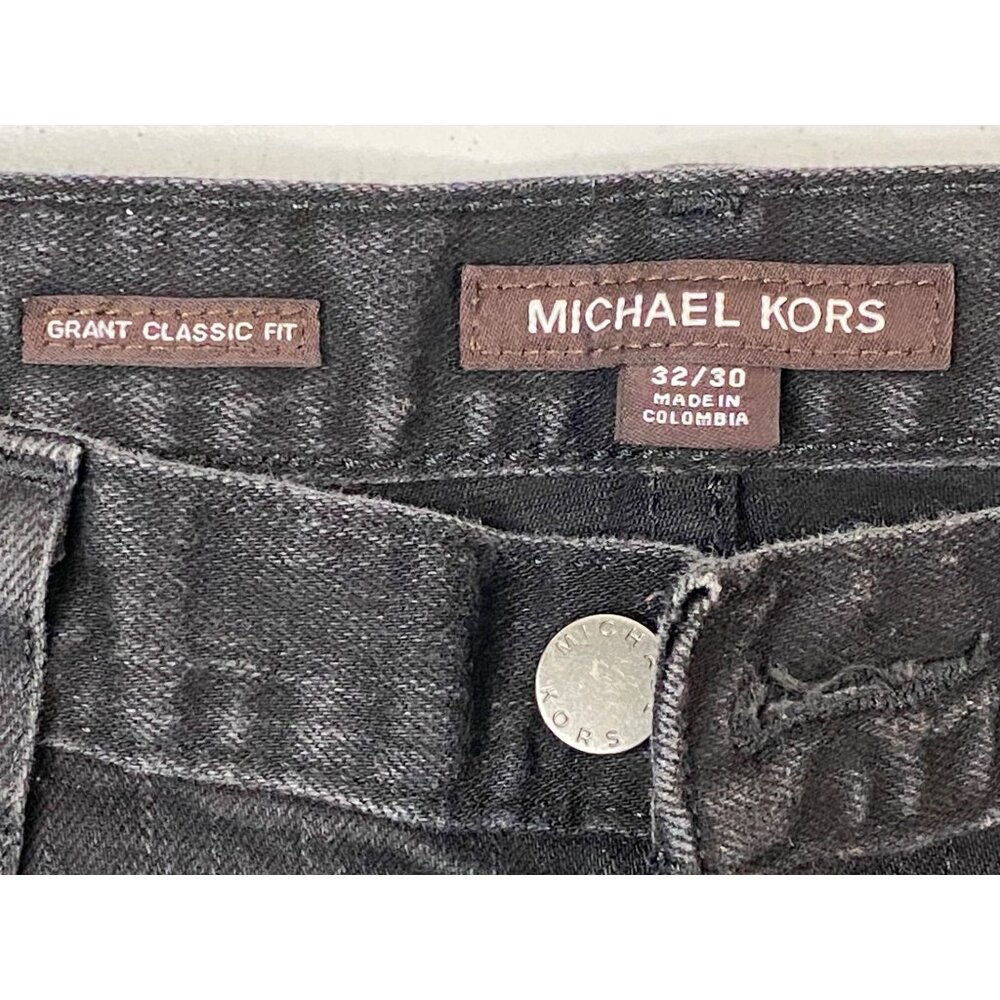 Michael Kors Men Grant Classic Fit Black Jeans 32x30 Stretch - Picture 7 of 9